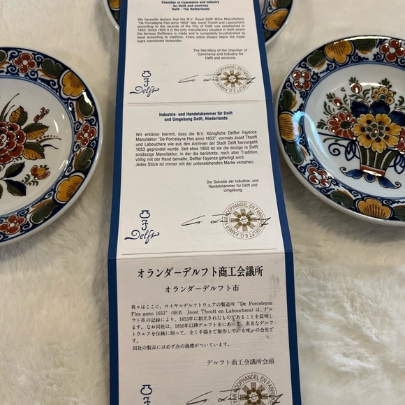 Vintage royal delft set of 3 with certificate - Picture 10 of 11